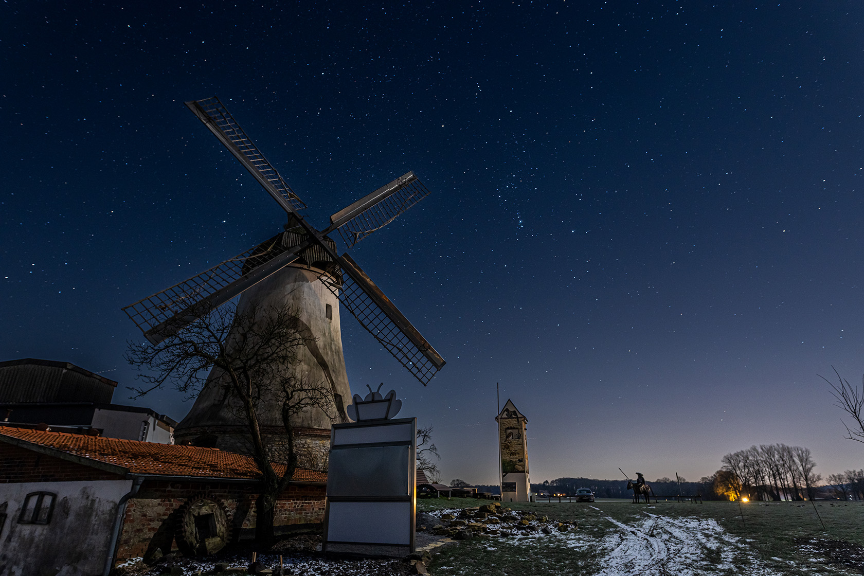 Sternhimmel über der Windmühle Lechtingen (c) Malte Santen